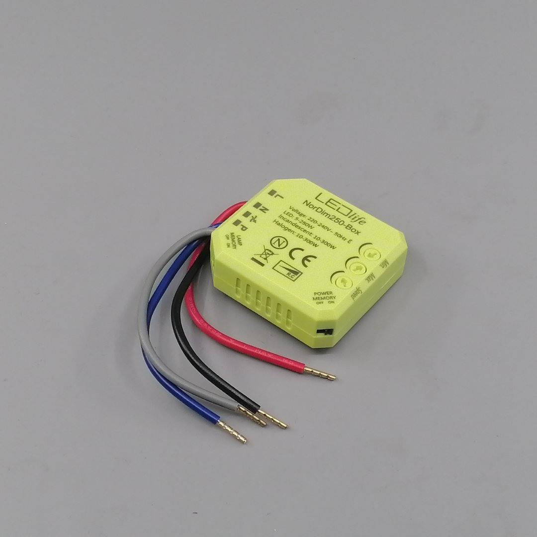 LED-dåse-Lysdæmper 5-250W - Justerbar dæmpning (360° frame 3)