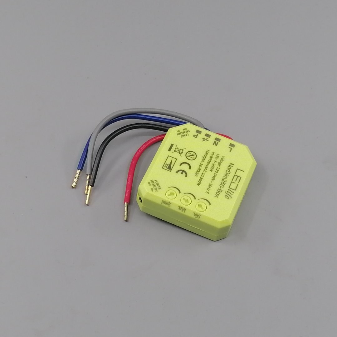 LED-dåse-Lysdæmper 5-250W - Justerbar dæmpning (360° frame 8)