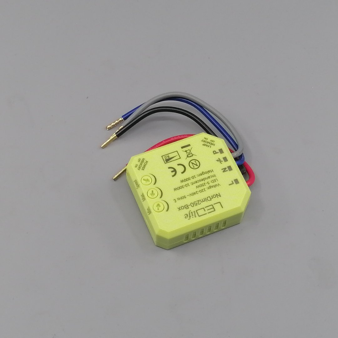 LED-dåse-Lysdæmper 5-250W - Justerbar dæmpning (360° frame 11)