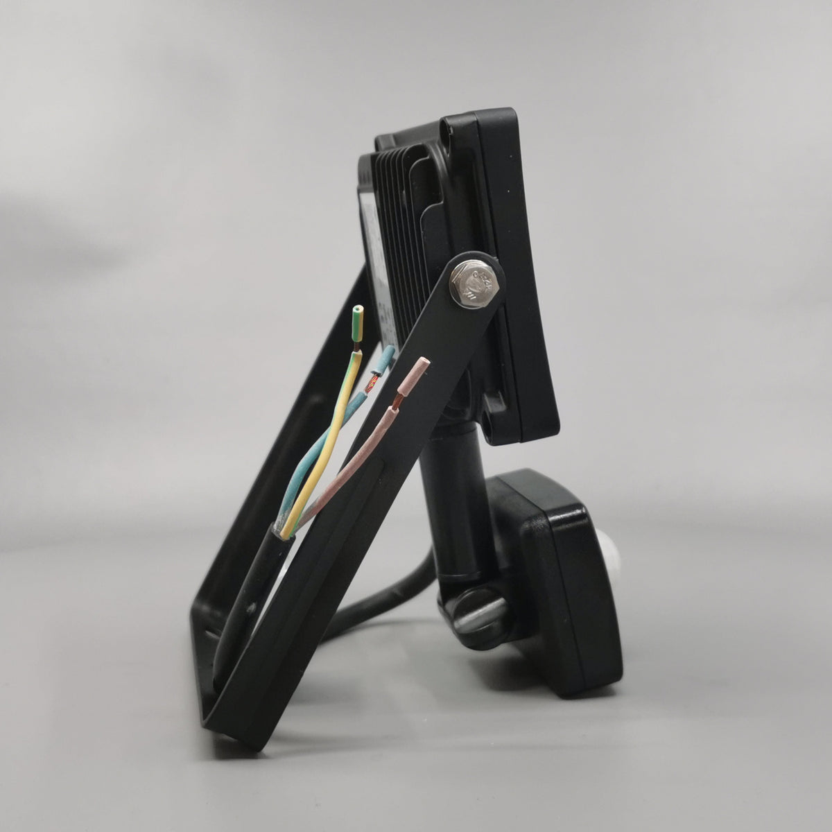 10W LED slim projektør m. sensor 4500K sort (360° frame 18)