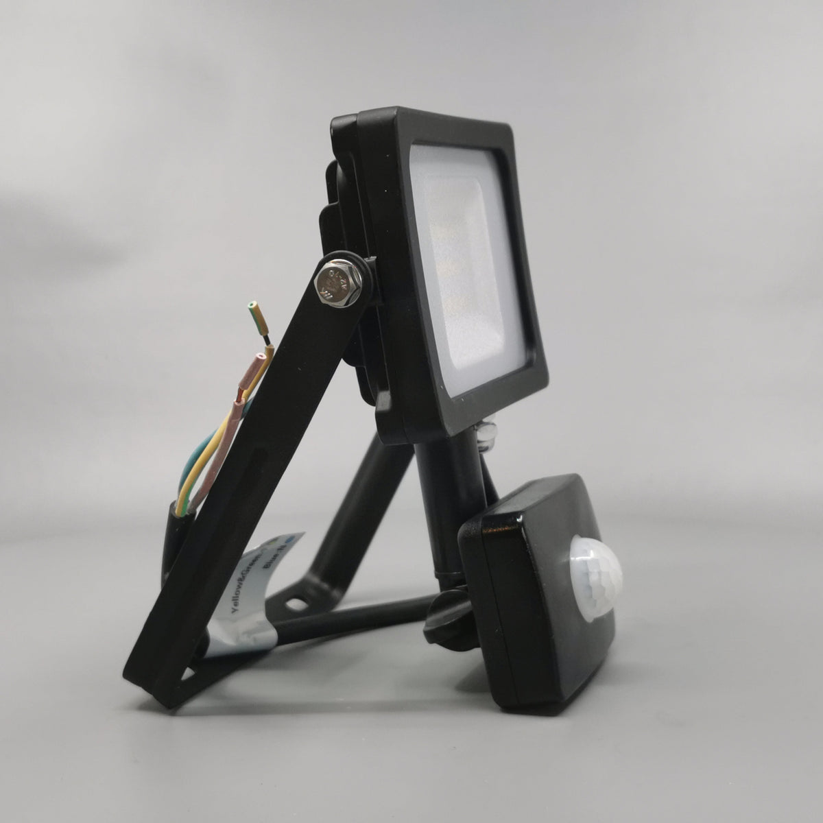10W LED slim projektør m. sensor 4500K sort (360° frame 20)