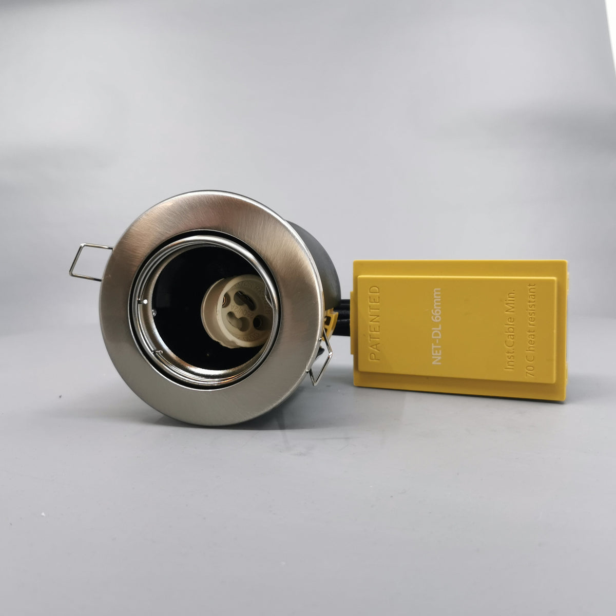 Indbygningsspot 230V GU10 Max 7W LED - børstet (360° frame 2)