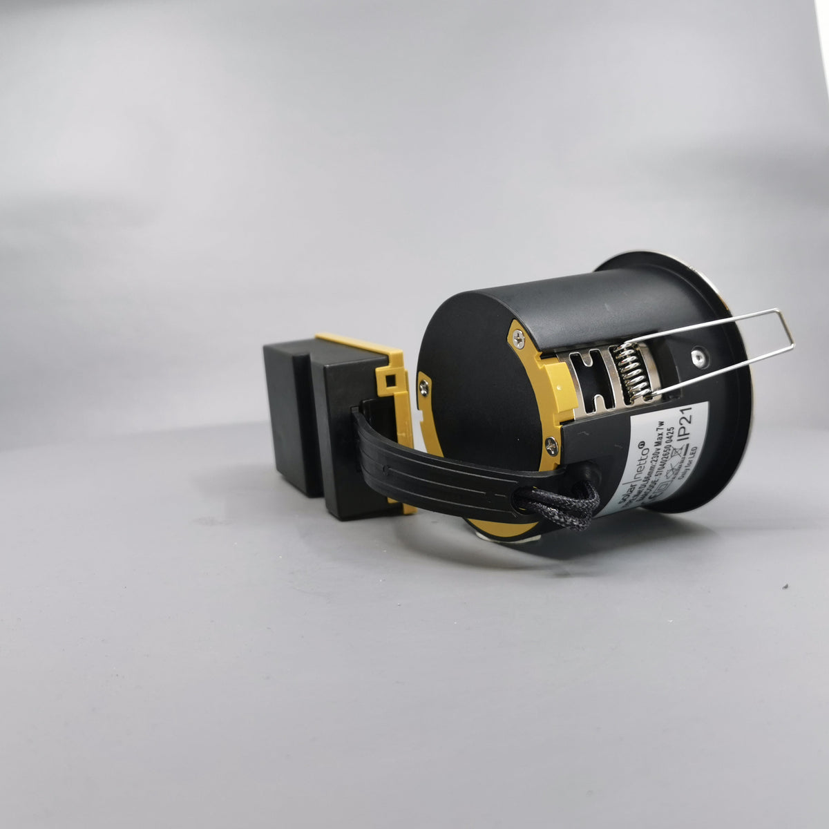 Indbygningsspot 230V GU10 Max 7W LED - børstet (360° frame 17)