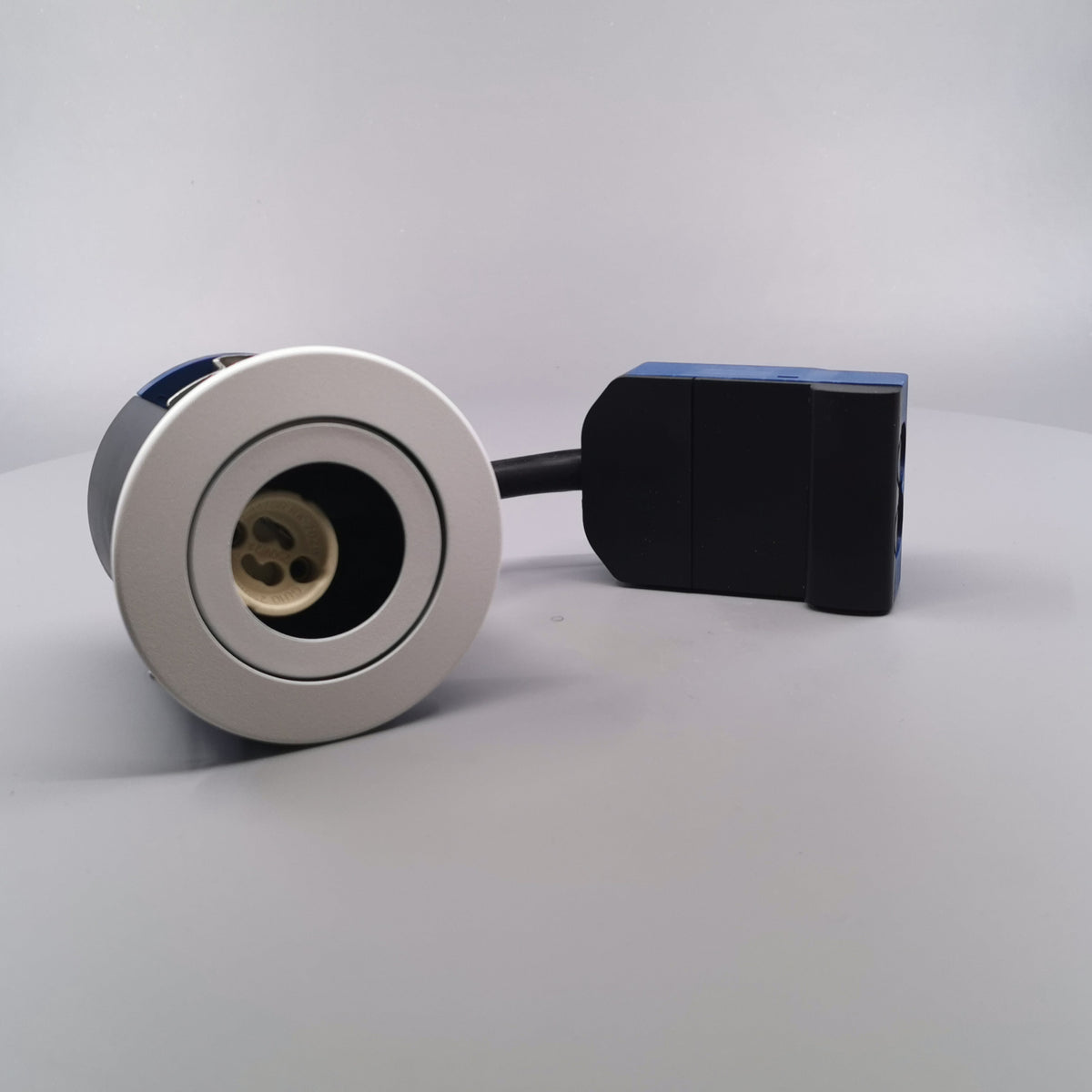 Blue-DL udendørsspot version 1 m. GU10 fatning - Mat hvid (360° frame 24)