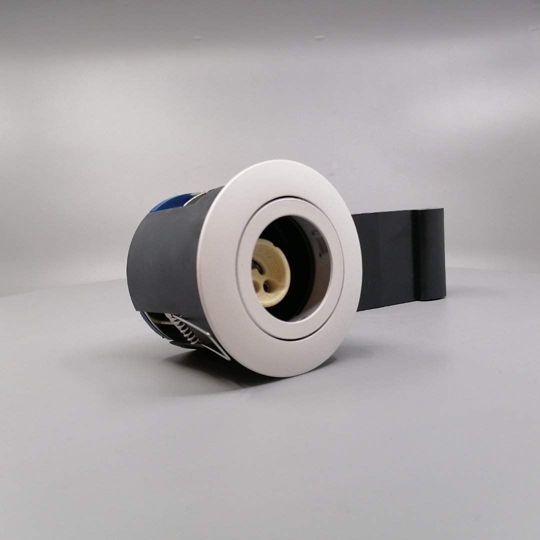 Indbygningsspots m. GU10 fatning G2 - rund, mat hv (360° frame 23)