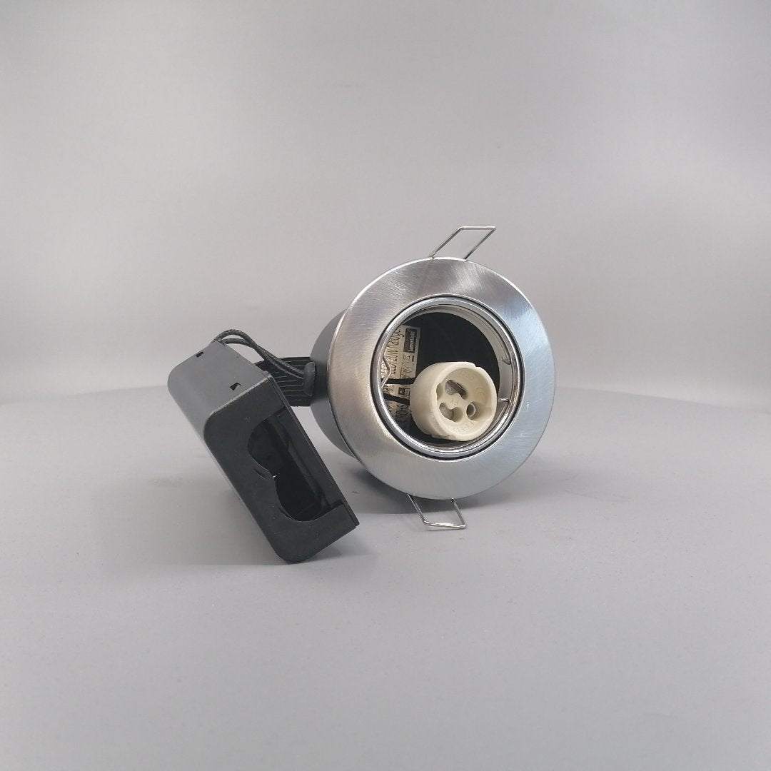 Indbygningsspot 230V GU10 Max 7W LED Børstet (360° frame 23)