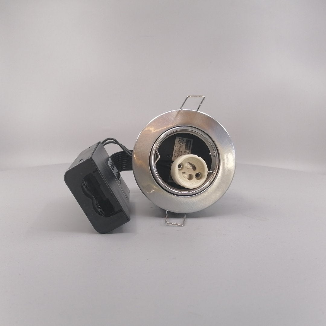 Indbygningsspot 230V GU10 Max 7W LED Børstet (360° frame 24)