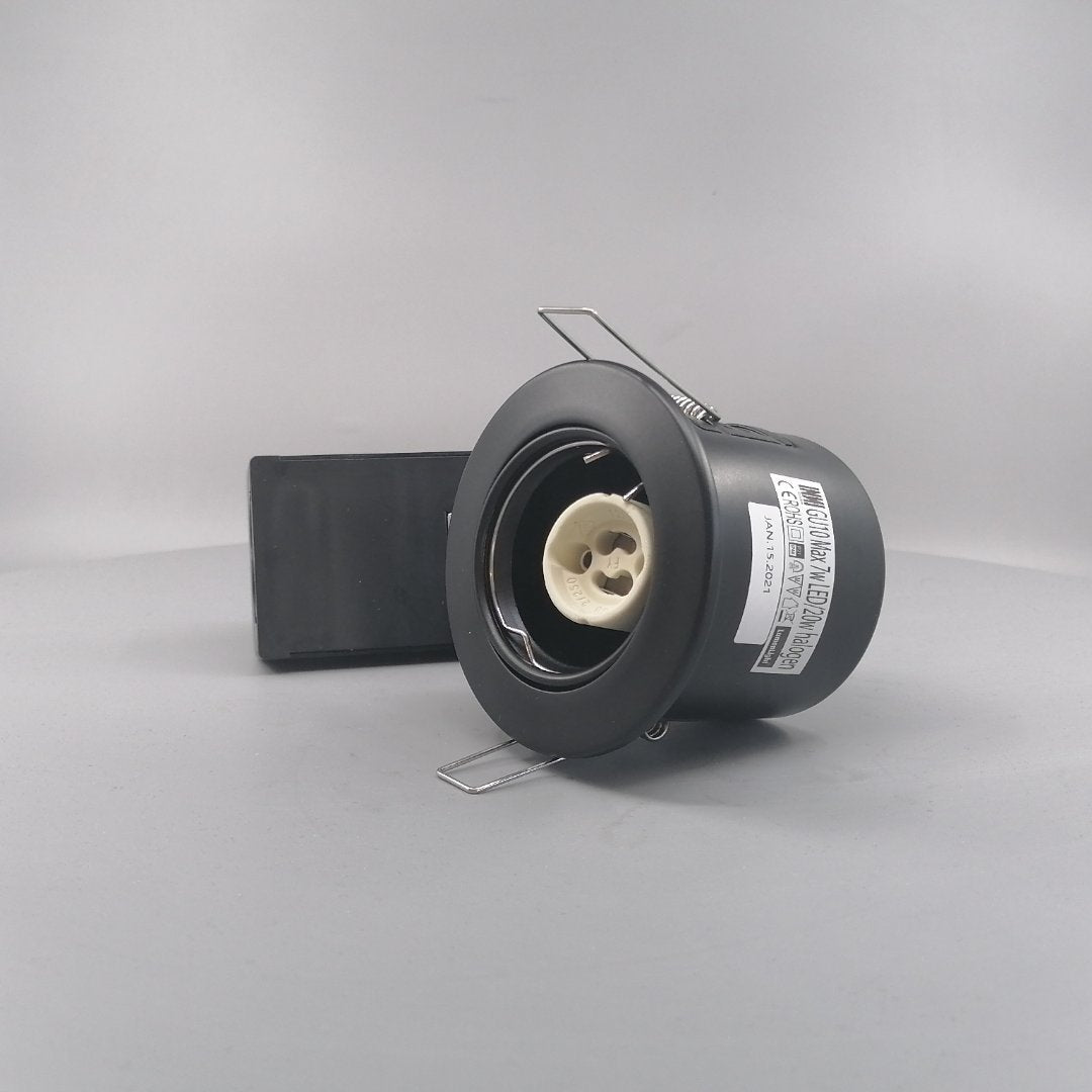 Indbygningsspot 230 v GU10 Max 7W Led Sort (360° frame 4)