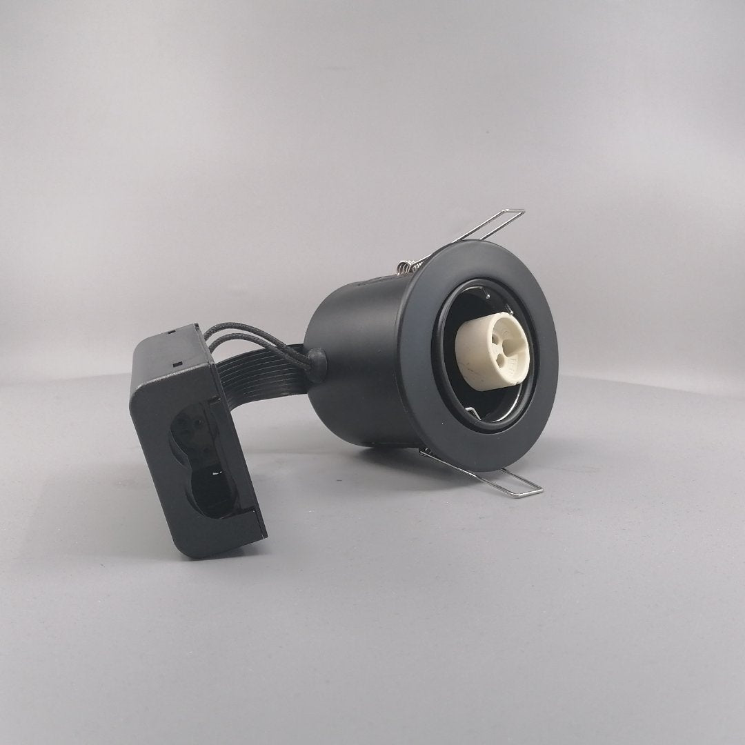 Indbygningsspot 230 v GU10 Max 7W Led Sort (360° frame 22)
