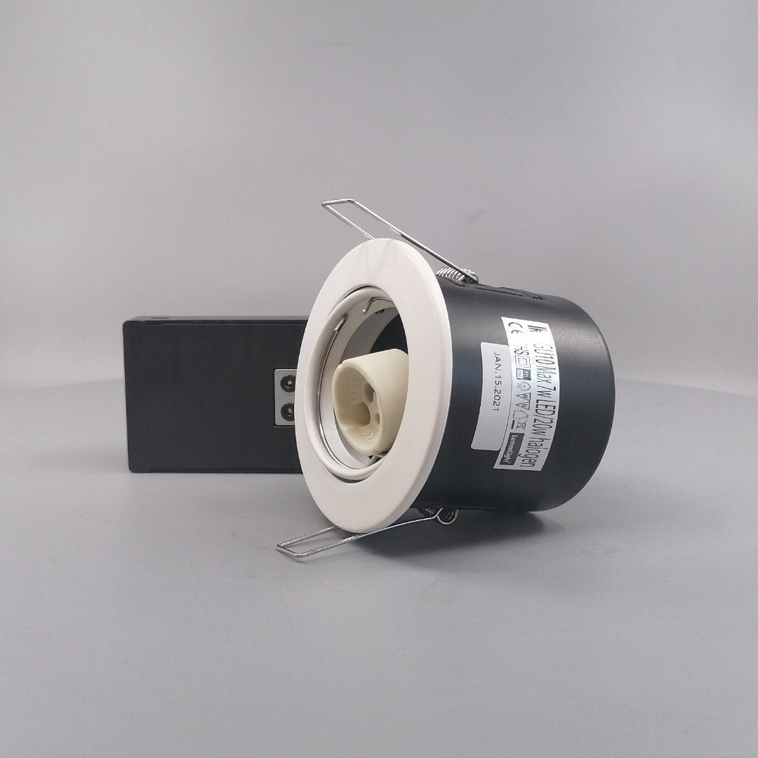 Indbygningsspot 230V GU10 max 7W Led -mat hvid (360° frame 4)