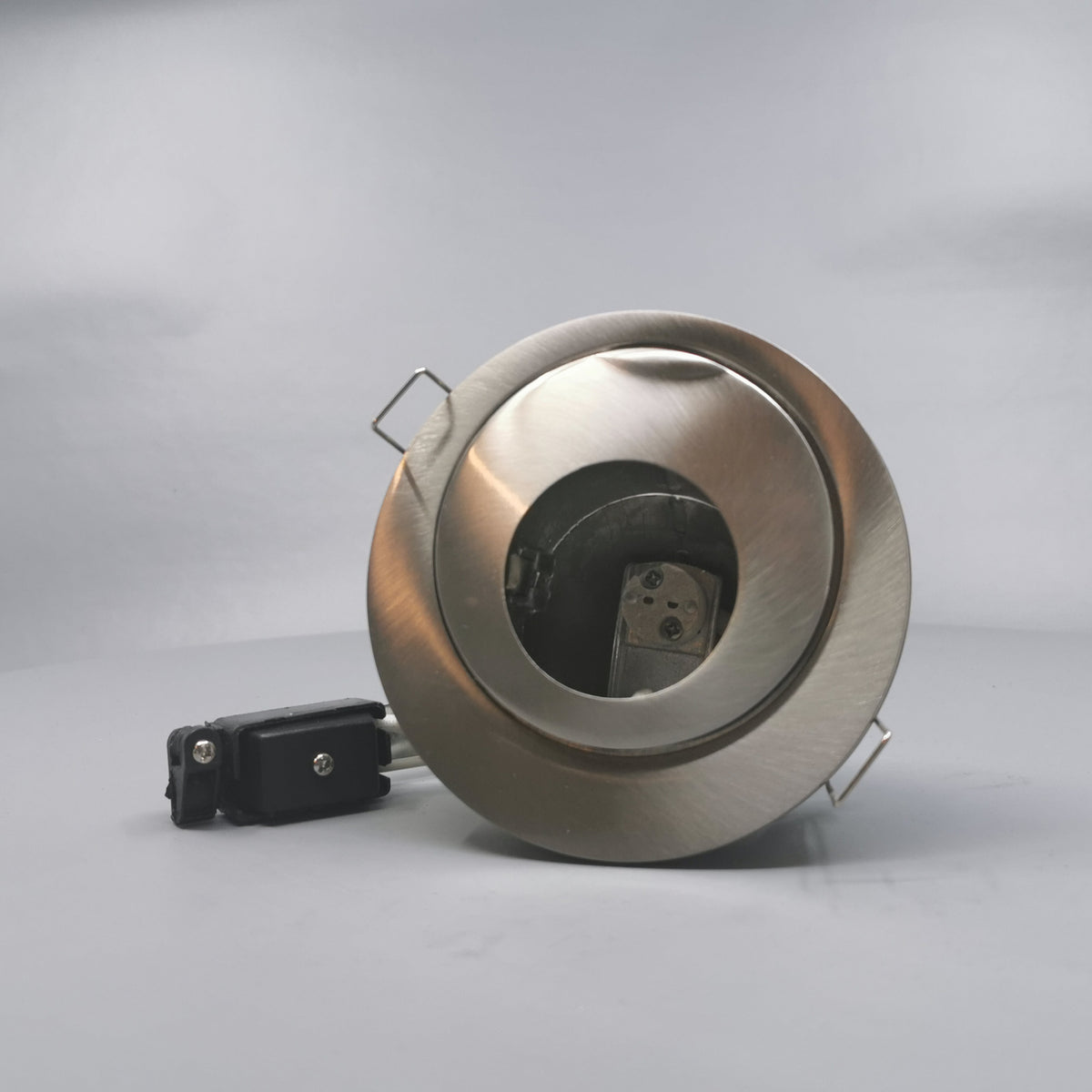 Downlight 12V GU4 max 50W Børstet 90° kipbar + 360° rotering (360° frame 2)