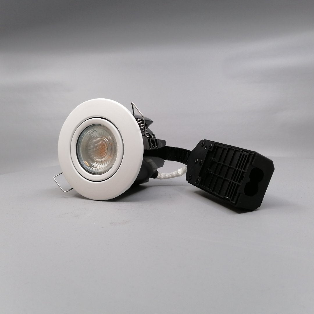 Pro indbygningsspot m. 3-Trins dæmpbar LED pære 3000K - Mat hvid (360° frame 3)