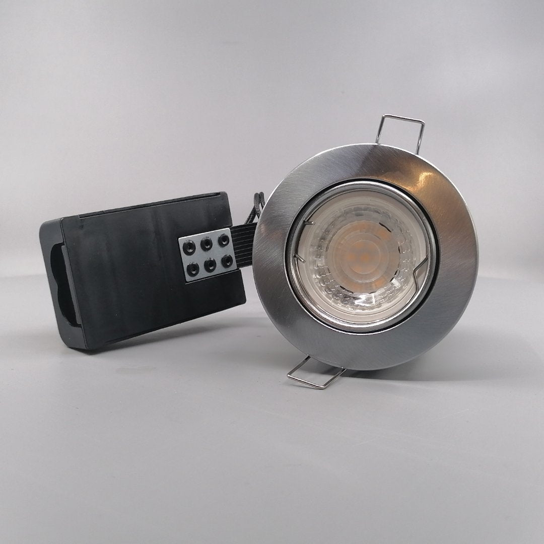 Pro indbygningsspot m 4W LED pære 3000K - Børstet (360° frame 2)