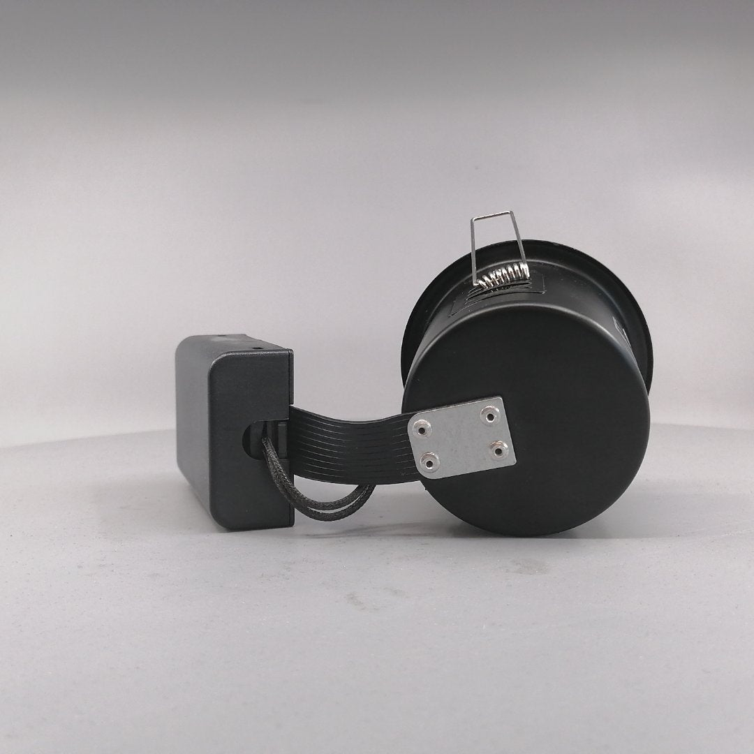 Pro indbygningsspot m. 3-Trins dæmpbar LED pære 3000K - Mat sort (360° frame 14)