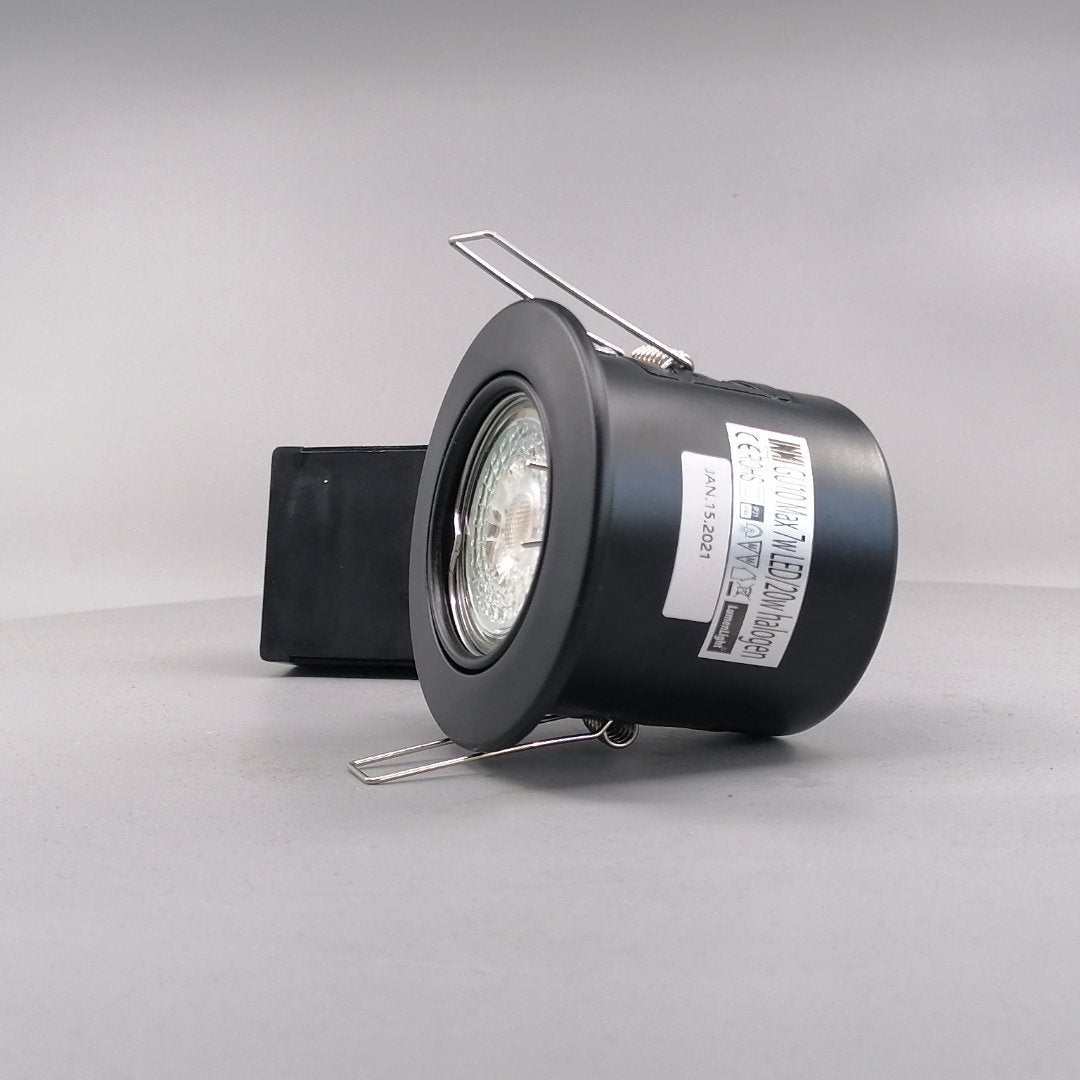 Indbygningsspot m 5,5W DimTone LED pære - Mat sort (360° frame 5)