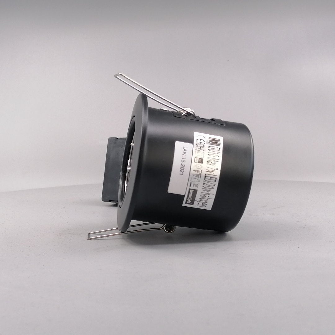 Indbygningsspot m 5,5W DimTone LED pære - Mat sort (360° frame 6)
