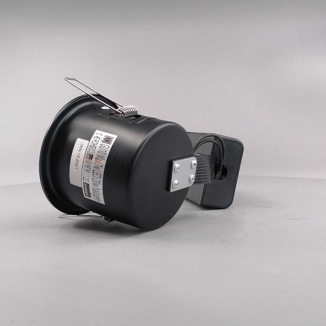 Indbygningsspot m 5,5W DimTone LED pære - Mat sort (360° frame 9)