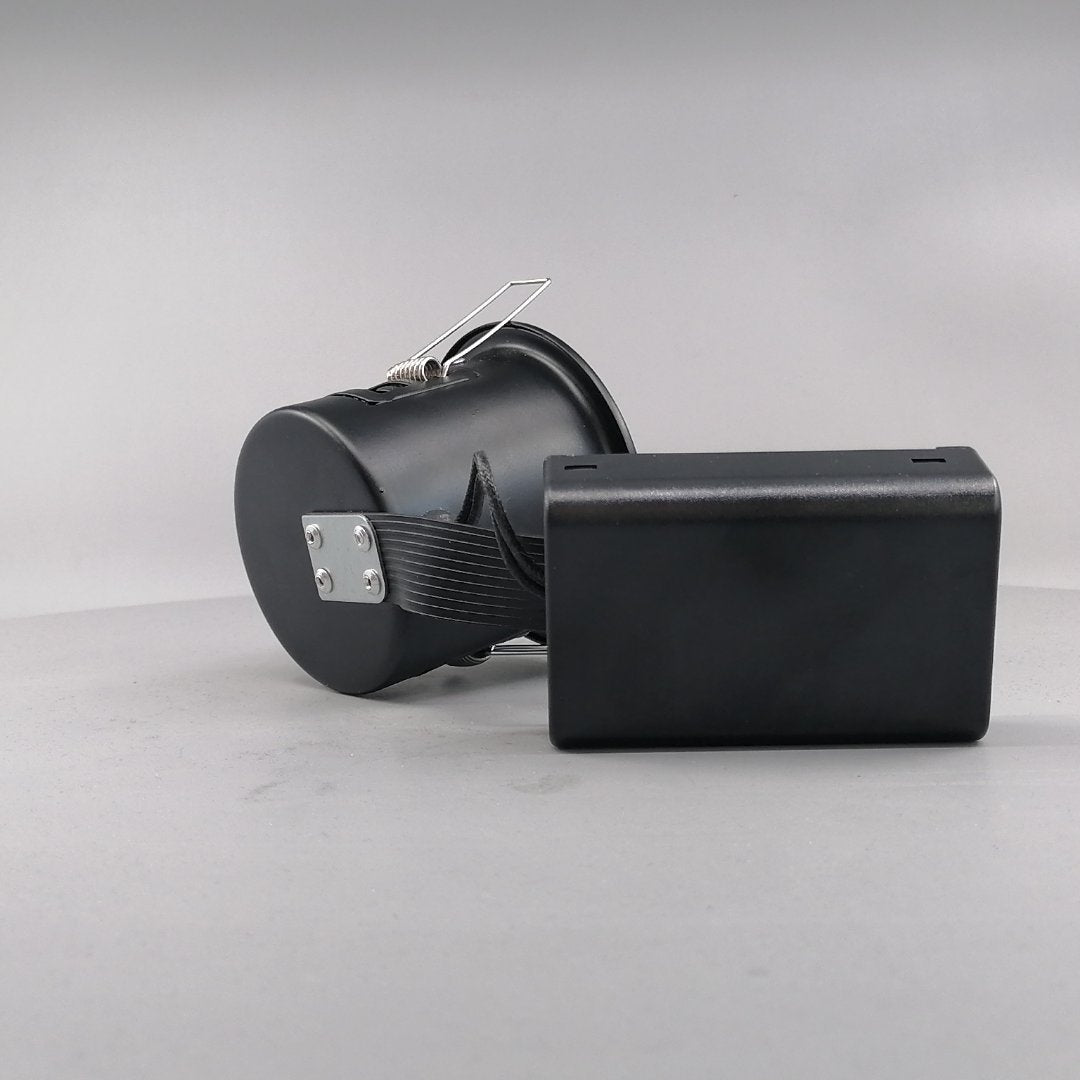 Indbygningsspot m 5,5W DimTone LED pære - Mat sort (360° frame 16)