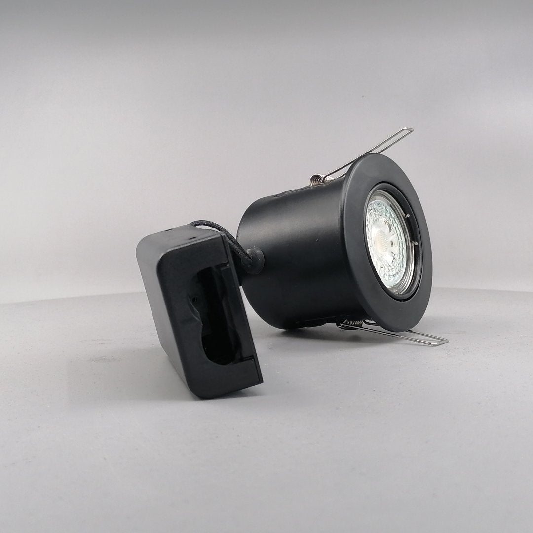 Indbygningsspot m 5,5W DimTone LED pære - Mat sort (360° frame 21)