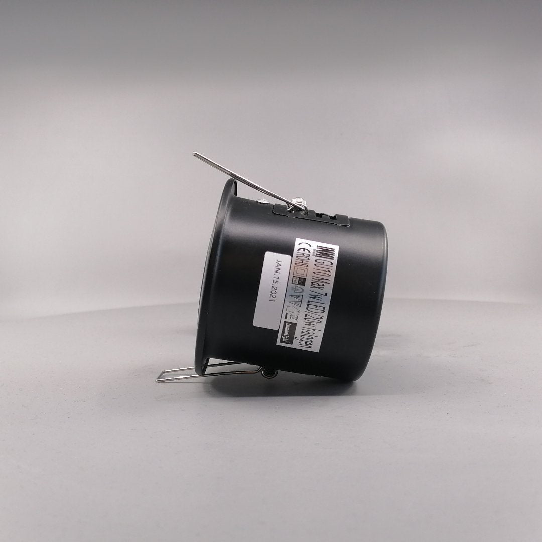 Indbygningsspot m 5W Philips dæmpbar LED pære 3000K - Mat sort (360° frame 7)
