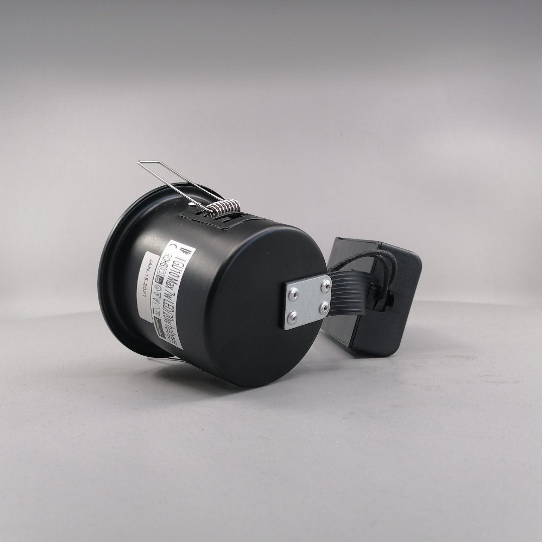 Indbygningsspot m 5W Philips dæmpbar LED pære 3000K - Mat sort (360° frame 10)