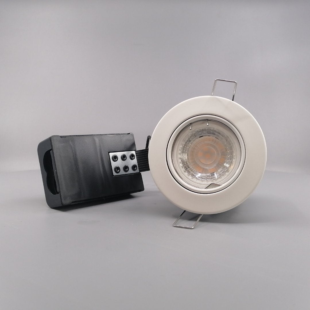 Pro indbygningsspot m 5W LED pære 3000K - Mat hvid (360° frame 2)