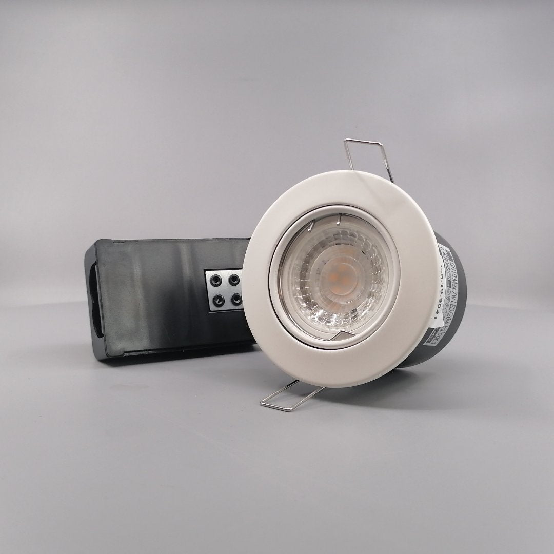 Pro indbygningsspot m 5W LED pære 3000K - Mat hvid (360° frame 3)