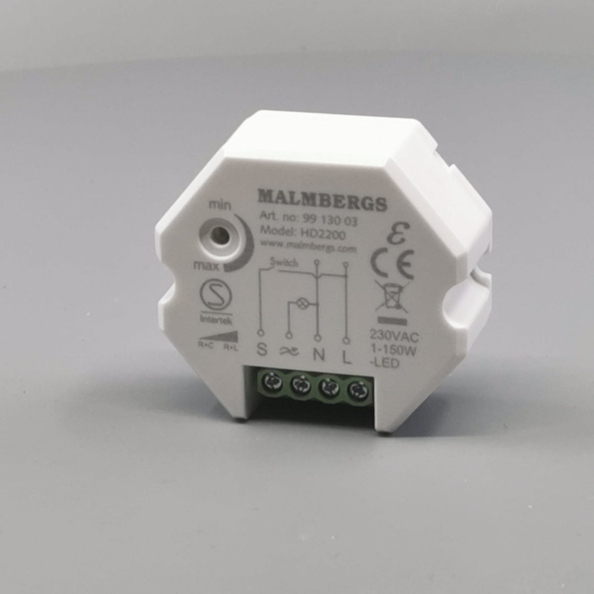 Dæmper 1-100% ved hjælp af fjedertryk (360° frame 2)