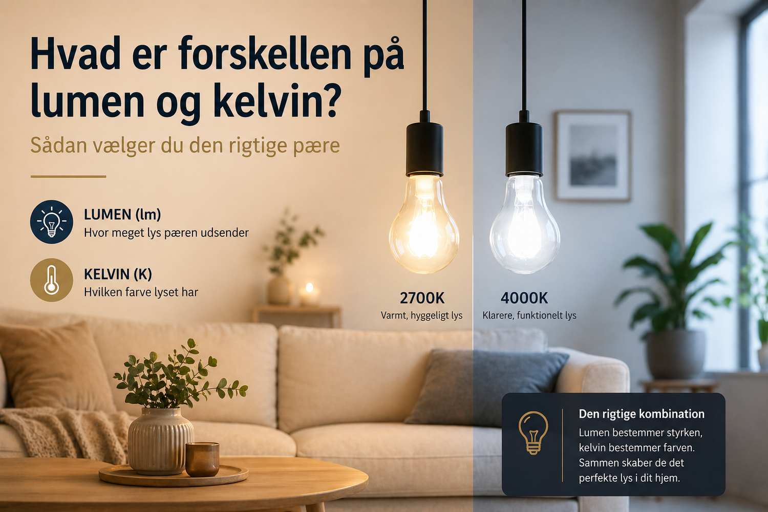 Hvad er forskellen på lumen og kelvin?