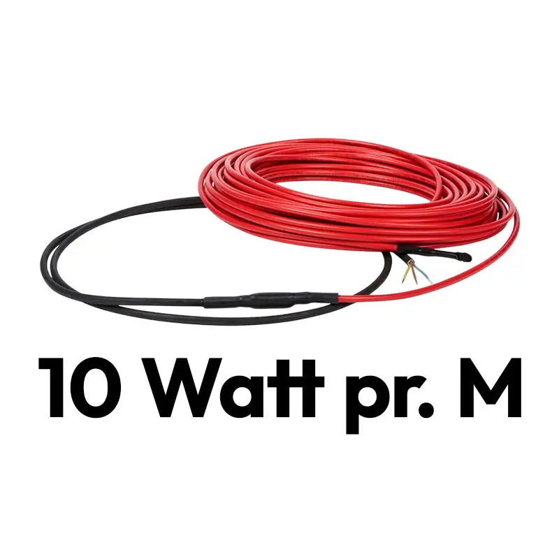Gulvvarme kabel, 10 Watt pr. meter