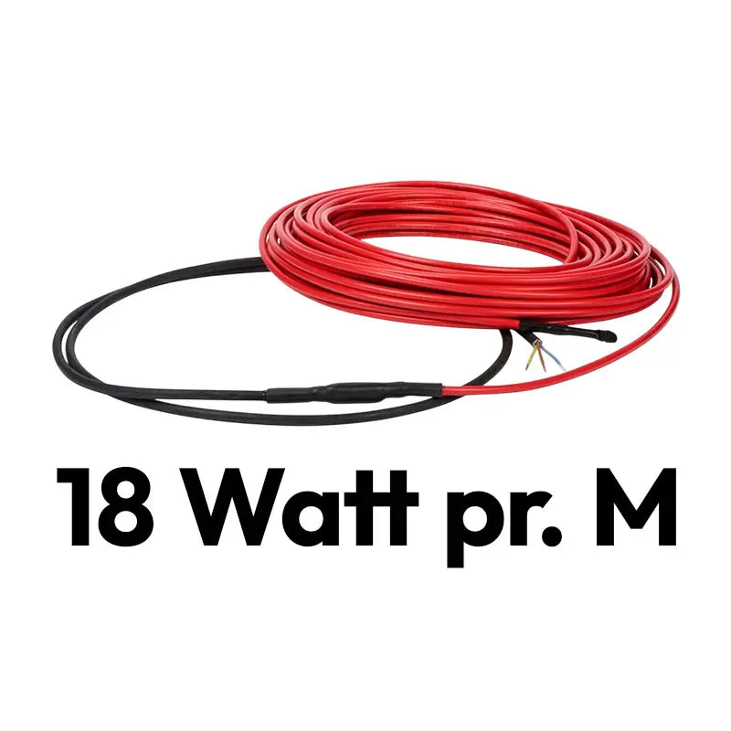 Gulvvarme kabel, 18 Watt pr. meter