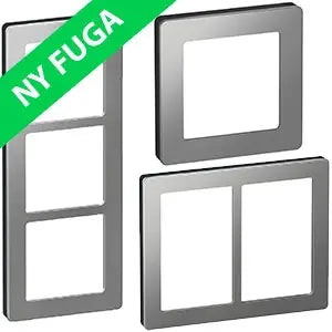 LK Fuga PURE 66 glas rammer - stålmetallic