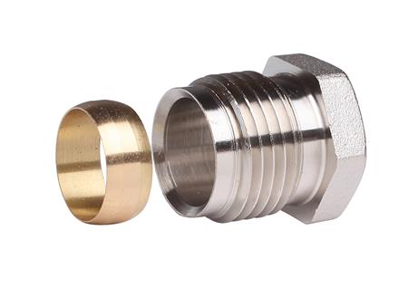 1/2" x 15 mm Klemringsfitting kobber/stålrør