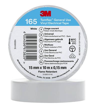 TAPE VINYL 165 15MMX10M HVID