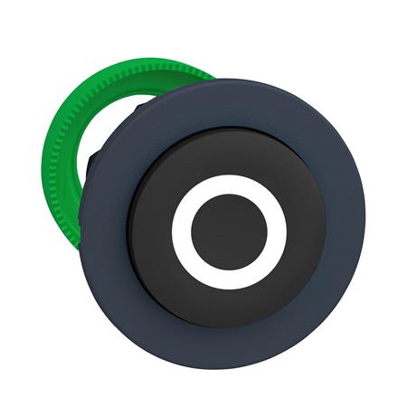 TRYKKNAP FLUSH SORT M/"O" OPHØJET