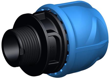 +GF+ iJOINT 20 mm x 3/4" overgang med nippel, PP, PN16