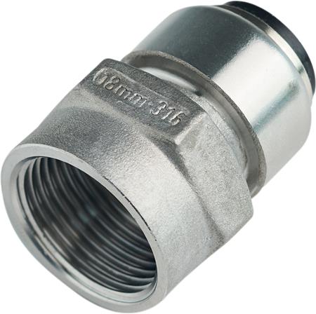 ROTH OVERGANG 15 X 1/2" MF, RUSTFRI