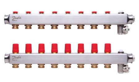 Danfoss SSM manifoldsæt 8+8 m/endestykke