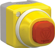 NØDSTOPBOX FIRKANTET M/LED 2NC+NO 24V