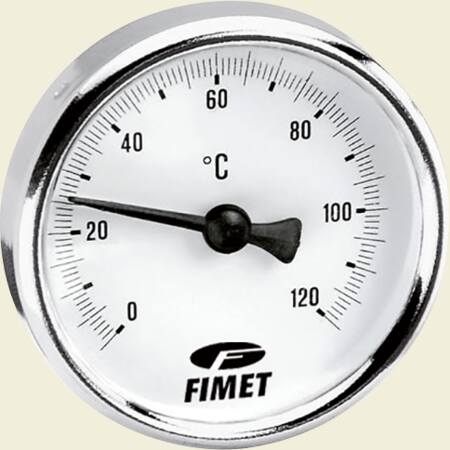 TERMOMETER Ø100X100MM 0-120°. KLASSE 2