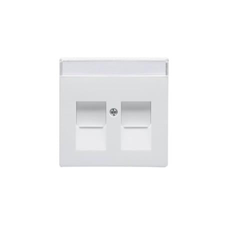 DATAUDTAG AFDÆKNING FOR 2 X RJ45 1M HVID