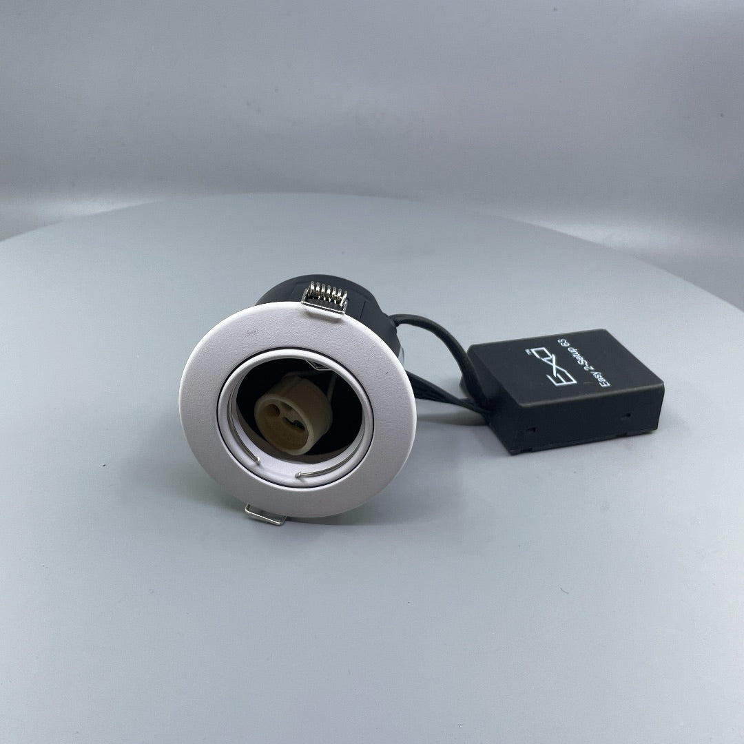 Daxtor Easy 2-Setup 63 GU10 indbygningsspot, hvid, kipbar, Ø88 mm