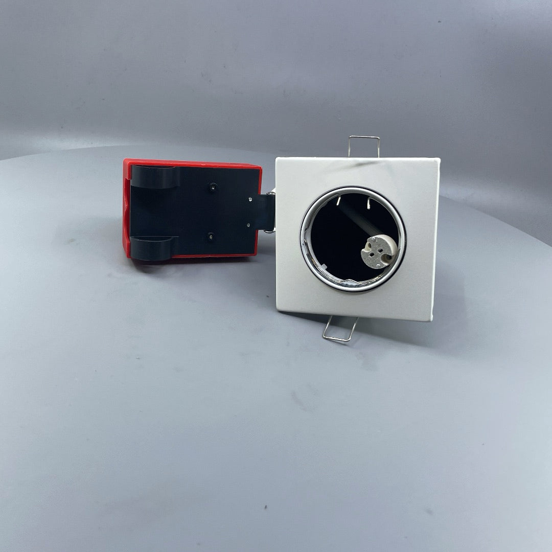 Daxtor Easy 2-Setup MR16 12V indbygningsspot IP21 – firkantet hvid, maks. 20W (360° frame 2)