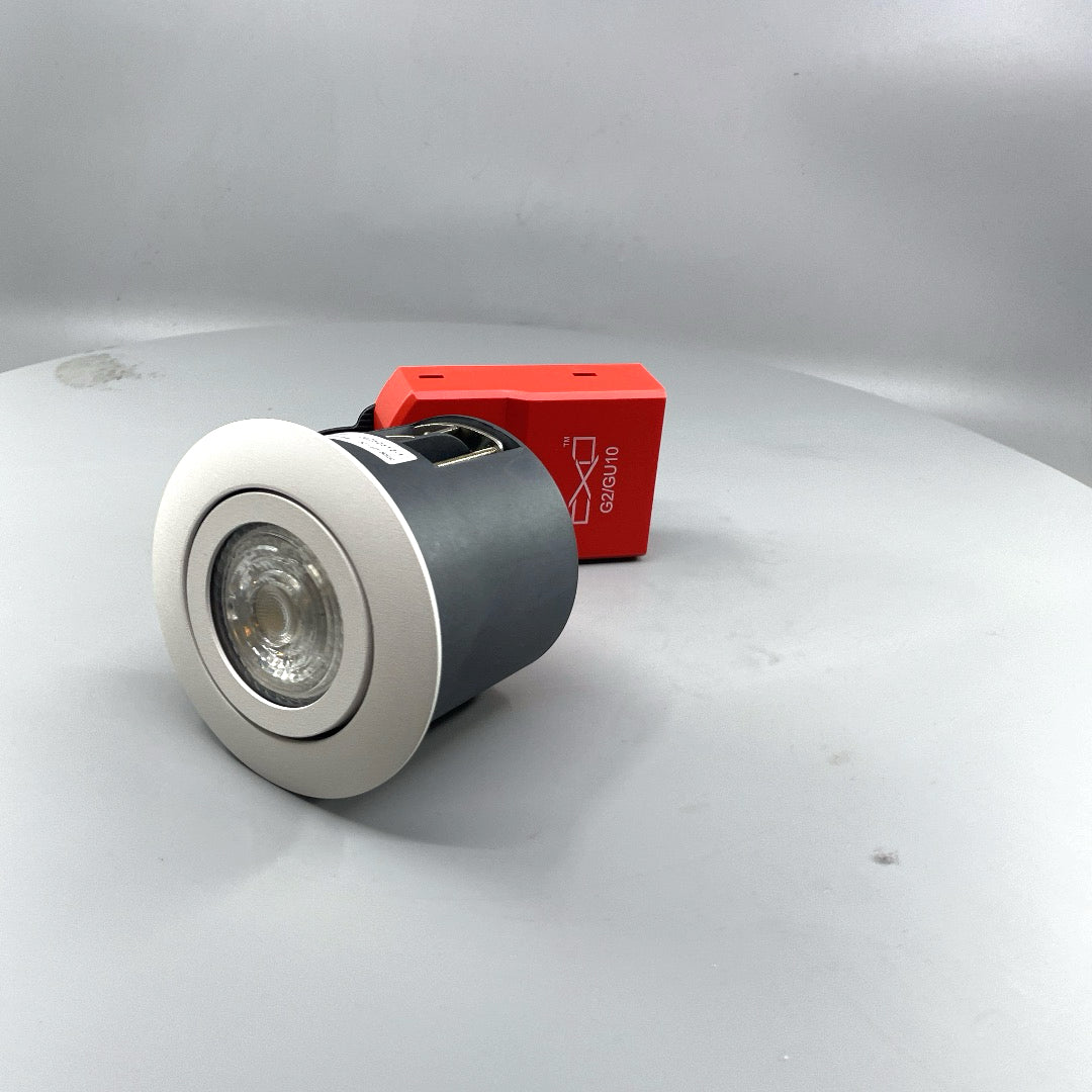 EXO 66 Udendørs indbygningsspot rund sandy mat hvid (360° frame 3)