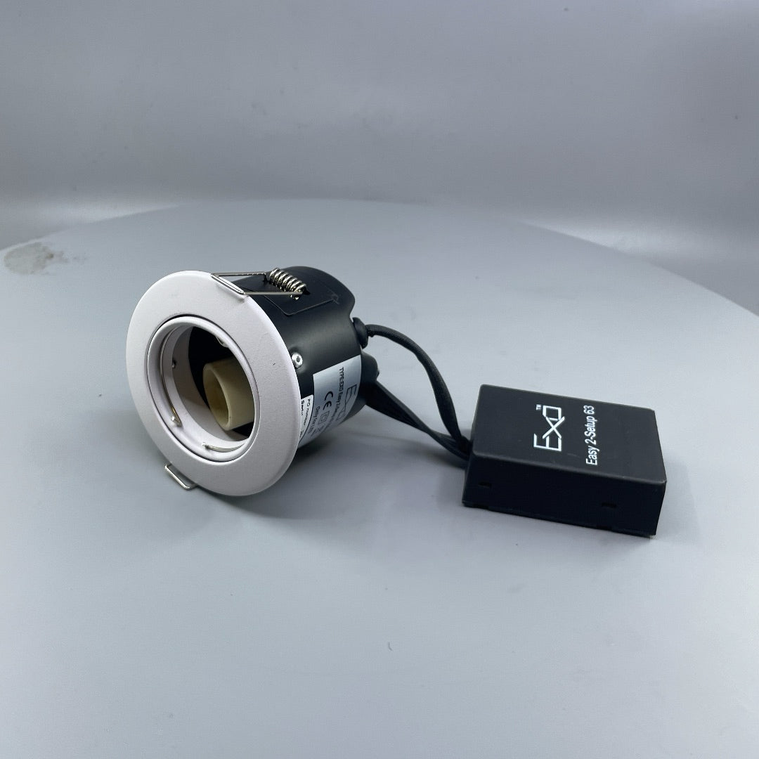 Daxtor Easy 2-Setup 63 GU10 indbygningsspot, hvid, kipbar, Ø88 mm (360° frame 3)