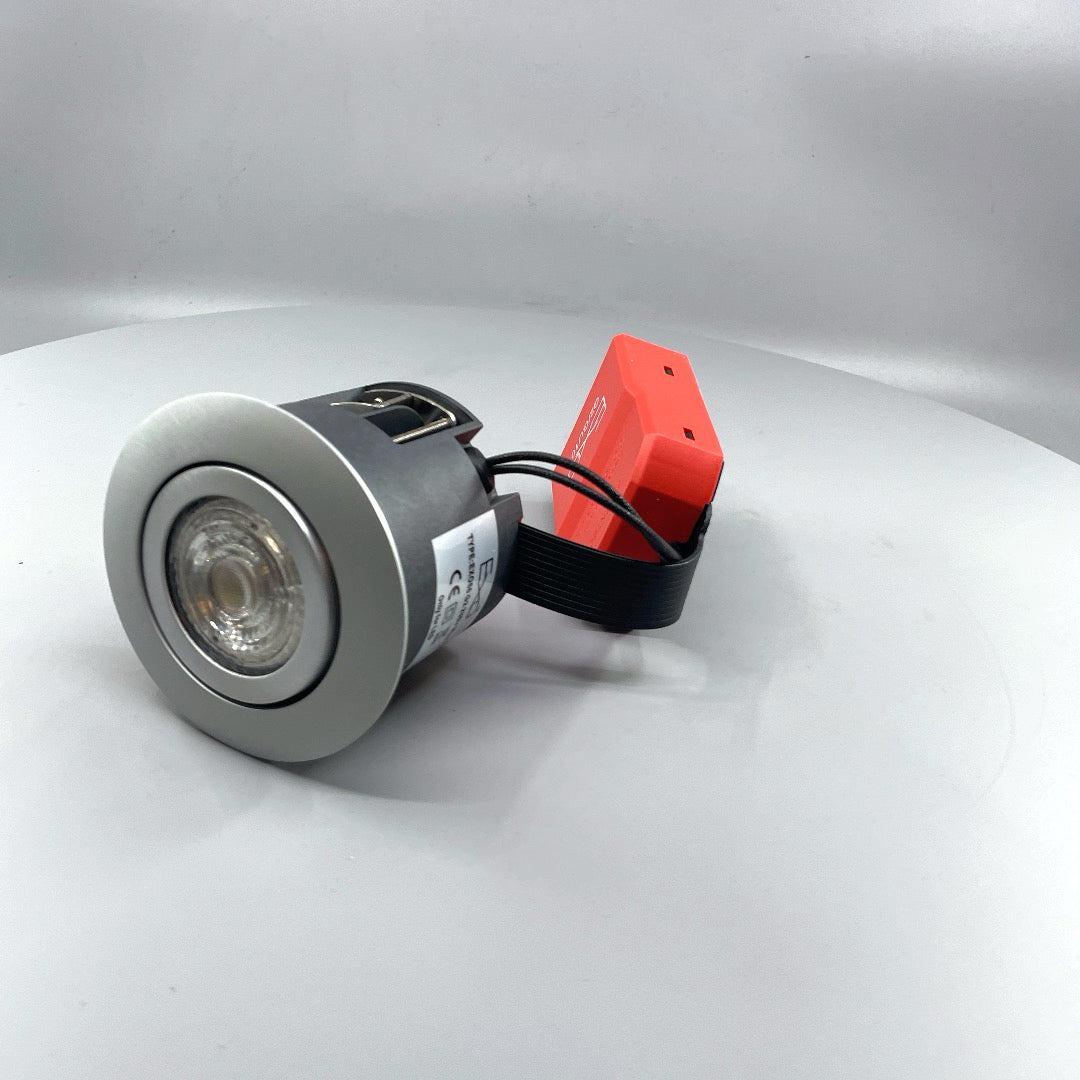 EXO 66 Udendørs indbygningsspot rund børstet aluminum (360° frame 3)
