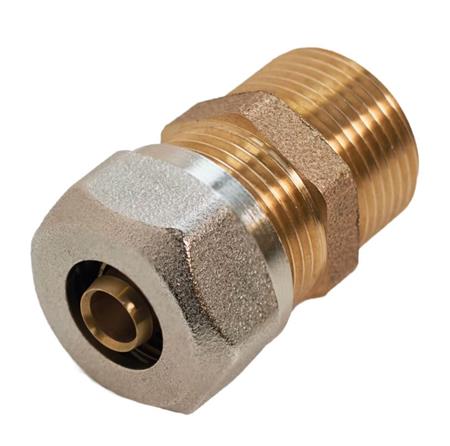 ROTH OVERGANG 18 MM X 3/4" NIPPEL, RED