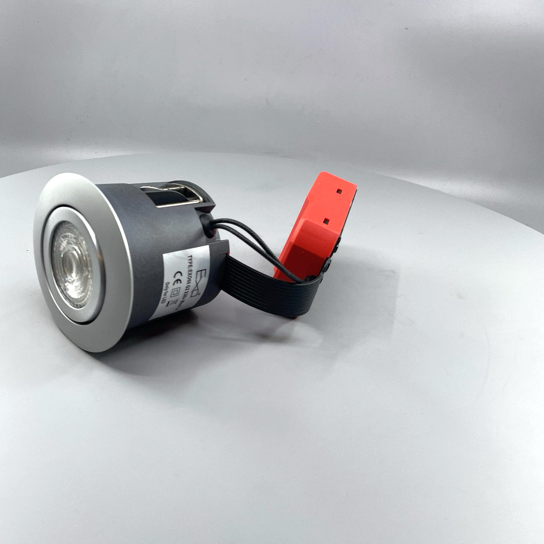 EXO 66 Udendørs indbygningsspot rund børstet aluminum (360° frame 4)