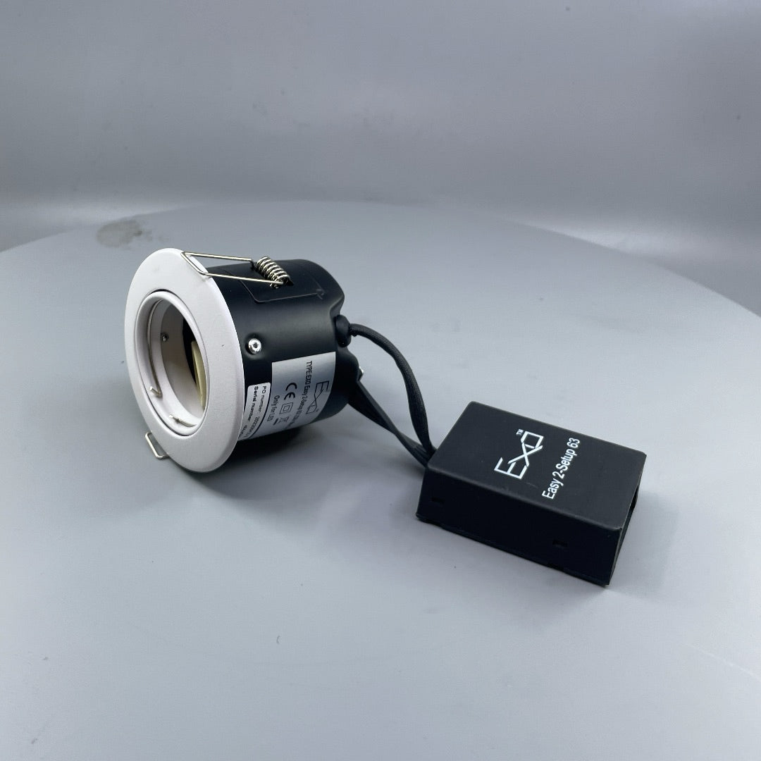 Daxtor Easy 2-Setup 63 GU10 indbygningsspot, hvid, kipbar, Ø88 mm (360° frame 4)
