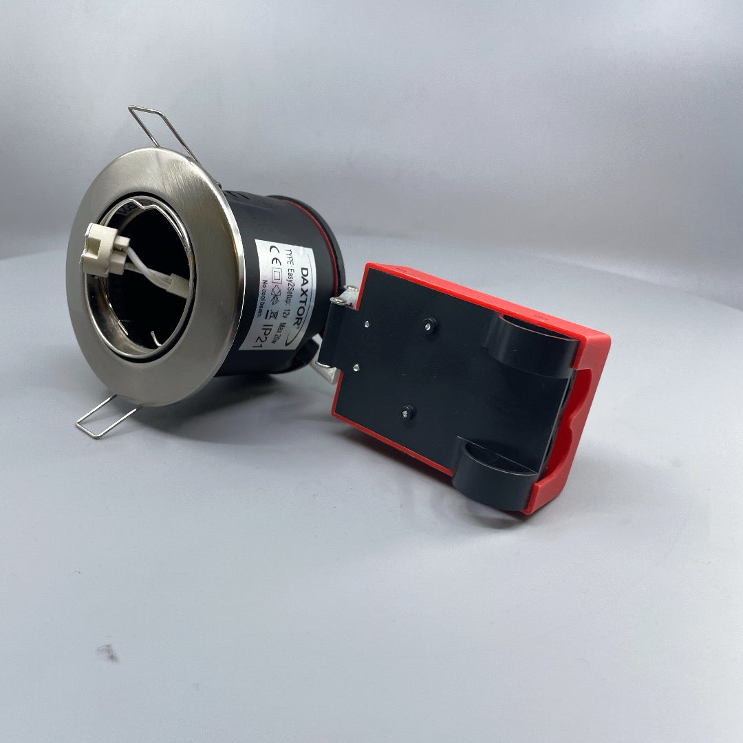 Daxtor Easy 2-Setup MR16 indbygningsspot Ø87 mm – børstet stål (360° frame 4)